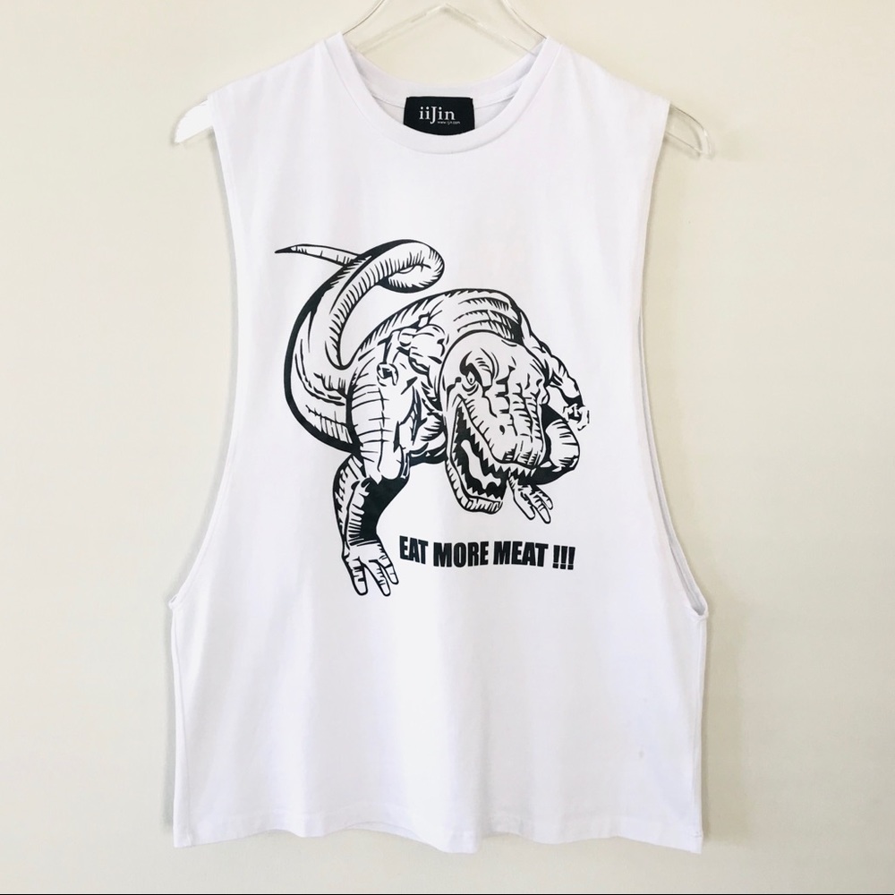 iiJin Sleeveless Tank Dinosaur XL